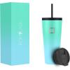 imageIRON FLASK Classic Tumbler 2032 Oz 2 Lids StrawFlip Vacuum Insulated Stainless Steel Bottle Modern Double Walled Simple Thermo Travel Mug Hydro Water Metal Canteen  Sky