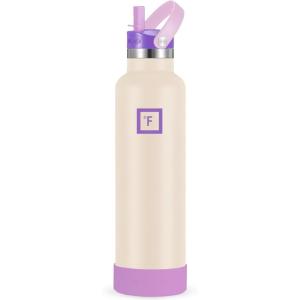 imageIRON FLASK Camping ampamp Hiking Hydration Canteens  3 Lids Narrow Straw Lid Leak Proof Vacuum Insulated Stainless Steel  Hot ampamp Cold Double Walled Sports Water Bottle  Fire 32 OzCream  Berries