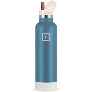 imageIRON FLASK Camping ampamp Hiking Hydration Canteens  3 Lids Narrow Straw Lid Leak Proof Vacuum Insulated Stainless Steel  Hot ampamp Cold Double Walled Sports Water Bottle  Fire 32 OzDesert Oasis