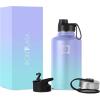 imageIRON FLASK Camping ampamp Hiking Hydration Flask with 3 Lids  Stainless Steel Double Walled ampamp Vacuum Insulated Water Bottle  Leak Proof ampamp BPA Free Day ampamp Night Spout  22 ozCotton Candy
