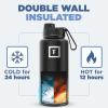 imageIRON FLASK Camping ampamp Hiking Hydration Flask with 3 Lids  Stainless Steel Double Walled ampamp Vacuum Insulated Water Bottle  Leak Proof ampamp BPA Free Day ampamp Night Spout  22 ozDay  Night