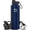 imageIRON FLASK Camping ampamp Hiking Hydration Flask with 3 Lids  Stainless Steel Double Walled ampamp Vacuum Insulated Water Bottle  Leak Proof ampamp BPA Free Day ampamp Night Spout  22 ozTwilight Blue