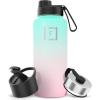 imageIRON FLASK Camping ampamp Hiking Hydration Flask with 3 Lids  Stainless Steel Double Walled ampamp Vacuum Insulated Water Bottle  Leak Proof ampamp BPA Free Day ampamp Night Spout  22 ozBubble Gum