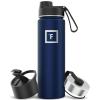 imageIRON FLASK Camping ampamp Hiking Hydration Flask with 3 Lids  Stainless Steel Double Walled ampamp Vacuum Insulated Water Bottle  Leak Proof ampamp BPA Free Day ampamp Night Spout  22 ozTwilight Blue