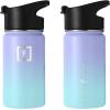 imageIRON FLASK Camping ampamp Hiking Hydration Flask with 3 Lids  Stainless Steel Double Walled ampamp Vacuum Insulated Water Bottle  Leak Proof ampamp BPA Free Day ampamp Night Spout  22 ozCotton Candy