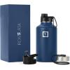 imageIRON FLASK Camping ampamp Hiking Hydration Flask with 3 Lids  Stainless Steel Double Walled ampamp Vacuum Insulated Water Bottle  Leak Proof ampamp BPA Free Day ampamp Night Spout  22 ozTwilight Blue