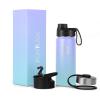 imageIRON FLASK Camping ampamp Hiking Hydration Flask with 3 Lids  Stainless Steel Double Walled ampamp Vacuum Insulated Water Bottle  Leak Proof ampamp BPA Free Day ampamp Night Spout  22 ozCotton Candy