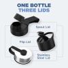 imageIRON FLASK Camping ampamp Hiking Hydration Flask with 3 Lids  Stainless Steel Double Walled ampamp Vacuum Insulated Water Bottle  Leak Proof ampamp BPA Free Day ampamp Night Spout  22 ozCotton Candy