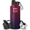 imageIRON FLASK Camping ampamp Hiking Hydration Flask with 3 Lids  Stainless Steel Double Walled ampamp Vacuum Insulated Water Bottle  Leak Proof ampamp BPA Free Day ampamp Night Spout  22 ozDark Rainbow