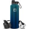 imageIRON FLASK Camping ampamp Hiking Hydration Flask with 3 Lids  Stainless Steel Double Walled ampamp Vacuum Insulated Water Bottle  Leak Proof ampamp BPA Free Day ampamp Night Spout  22 ozDark Night