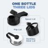 imageIRON FLASK Camping ampamp Hiking Hydration Flask with 3 Lids  Stainless Steel Double Walled ampamp Vacuum Insulated Water Bottle  Leak Proof ampamp BPA Free Day ampamp Night Spout  22 ozAurora