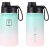 imageIRON FLASK Camping ampamp Hiking Hydration Flask with 3 Lids  Stainless Steel Double Walled ampamp Vacuum Insulated Water Bottle  Leak Proof ampamp BPA Free Day ampamp Night Spout  22 ozBubble Gum