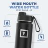imageIRON FLASK Camping ampamp Hiking Hydration Flask with 3 Lids  Stainless Steel Double Walled ampamp Vacuum Insulated Water Bottle  Leak Proof ampamp BPA Free Day ampamp Night Spout  22 ozDay  Night