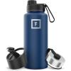 imageIRON FLASK Camping ampamp Hiking Hydration Flask with 3 Lids  Stainless Steel Double Walled ampamp Vacuum Insulated Water Bottle  Leak Proof ampamp BPA Free Day ampamp Night Spout  22 ozTwilight Blue