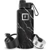 imageIRON FLASK Camping ampamp Hiking Hydration Flask with 3 Lids  Stainless Steel Double Walled ampamp Vacuum Insulated Water Bottle  Leak Proof ampamp BPA Free Day ampamp Night Spout  22 ozBlack Marquina
