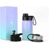imageIRON FLASK Camping ampamp Hiking Hydration Flask with 3 Lids  Stainless Steel Double Walled ampamp Vacuum Insulated Water Bottle  Leak Proof ampamp BPA Free Day ampamp Night Spout  22 ozCotton Candy