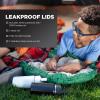 imageIRON FLASK Camping ampamp Hiking Hydration Flask with 3 Lids  Stainless Steel Double Walled ampamp Vacuum Insulated Water Bottle  Leak Proof ampamp BPA Free Dark Rainbow Straw  40 ozMidnight Black