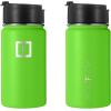 imageIRON FLASK Camping ampamp Hiking Hydration Flask with 3 Lids  Stainless Steel Double Walled ampamp Vacuum Insulated Water Bottle  Leak Proof ampamp BPA Free Dark Rainbow Straw  40 ozKiwi Green