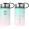 imageIRON FLASK Camping ampamp Hiking Hydration Flask with 3 Lids  Stainless Steel Double Walled ampamp Vacuum Insulated Water Bottle  Leak Proof ampamp BPA Free Dark Rainbow Straw  40 ozBubble Gum
