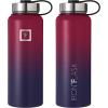 imageIRON FLASK Camping ampamp Hiking Hydration Flask with 3 Lids  Stainless Steel Double Walled ampamp Vacuum Insulated Water Bottle  Leak Proof ampamp BPA Free Dark Rainbow Straw  40 ozDark Rainbow