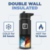 imageIRON FLASK Camping ampamp Hiking Hydration Flask with 3 Lids  Stainless Steel Double Walled ampamp Vacuum Insulated Water Bottle  Leak Proof ampamp BPA Free Dark Rainbow Straw  40 ozCotton Candy