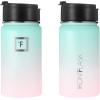 imageIRON FLASK Camping ampamp Hiking Hydration Flask with 3 Lids  Stainless Steel Double Walled ampamp Vacuum Insulated Water Bottle  Leak Proof ampamp BPA Free Dark Rainbow Straw  40 ozBubble Gum