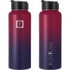 imageIRON FLASK Camping ampamp Hiking Hydration Flask with 3 Lids  Stainless Steel Double Walled ampamp Vacuum Insulated Water Bottle  Leak Proof ampamp BPA Free Dark Rainbow Straw  40 ozDark Rainbow