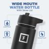 imageIRON FLASK Camping ampamp Hiking Hydration Flask with 3 Lids  Stainless Steel Double Walled ampamp Vacuum Insulated Water Bottle  Leak Proof ampamp BPA Free Dark Rainbow Straw  40 ozTwilight Blue