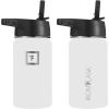 imageIRON FLASK Camping ampamp Hiking Hydration Flask with 3 Lids  Stainless Steel Double Walled ampamp Vacuum Insulated Water Bottle  Leak Proof ampamp BPA Free Dark Rainbow Straw  40 ozWinter White