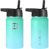 imageIRON FLASK Camping ampamp Hiking Hydration Flask with 3 Lids  Stainless Steel Double Walled ampamp Vacuum Insulated Water Bottle  Leak Proof ampamp BPA Free Dark Rainbow Straw  40 ozSky