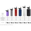 imageIRON FLASK Camping ampamp Hiking Hydration Flask with 3 Lids  Stainless Steel Double Walled ampamp Vacuum Insulated Water Bottle  Leak Proof ampamp BPA Free Dark Rainbow Straw  40 ozWinter White