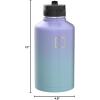 imageIRON FLASK Camping ampamp Hiking Hydration Flask with 3 Lids  Stainless Steel Double Walled ampamp Vacuum Insulated Water Bottle  Leak Proof ampamp BPA Free Dark Rainbow Straw  40 ozCotton Candy
