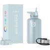 imageIRON FLASK Camping ampamp Hiking Hydration Flask with 3 Lids  Stainless Steel Double Walled ampamp Vacuum Insulated Water Bottle  Leak Proof ampamp BPA Free Dark Rainbow Straw  40 ozMorning Mist