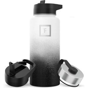 imageIRON FLASK Camping ampamp Hiking Hydration Flask with 3 Lids  Stainless Steel Double Walled ampamp Vacuum Insulated Water Bottle  Leak Proof ampamp BPA Free 32 OzDay  Night