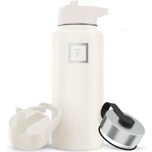 imageIRON FLASK Camping ampamp Hiking Hydration Flask with 3 Lids  Stainless Steel Double Walled ampamp Vacuum Insulated Water Bottle  Leak Proof ampamp BPA Free 32 OzCashmere Cream