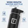 imageIRON FLASK Camping ampamp Hiking Hydration Flask with 3 Lids  Stainless Steel Double Walled ampamp Vacuum Insulated Water Bottle  Leak Proof ampamp BPA Free Day ampamp Night Straw  22 ozAurora