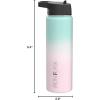 imageIRON FLASK Camping ampamp Hiking Hydration Flask with 3 Lids  Stainless Steel Double Walled ampamp Vacuum Insulated Water Bottle  Leak Proof ampamp BPA Free Day ampamp Night Straw  22 ozBubble Gum