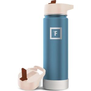 imageIRON FLASK Camping ampamp Hiking Hydration Flask with 3 Lids  Stainless Steel Double Walled ampamp Vacuum Insulated Water Bottle  Leak Proof ampamp BPA Free Day ampamp Night Straw  22 ozDesert Oasis