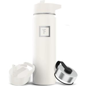 imageIRON FLASK Camping ampamp Hiking Hydration Flask with 3 Lids  Stainless Steel Double Walled ampamp Vacuum Insulated Water Bottle  Leak Proof ampamp BPA Free Day ampamp Night Straw  22 ozCashmere Cream