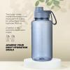 imageIRON FLASK Clear Tritan Trekker Water Bottle with Chug Lid  Leak Proof ampamp Lightweight for Gym Hiking Sports  Dishwasher Safe BPA Free Plastic  Bubble Gum 32 OzStormy Blue