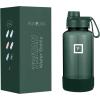 imageIRON FLASK Clear Tritan Trekker Water Bottle with Chug Lid  Leak Proof ampamp Lightweight for Gym Hiking Sports  Dishwasher Safe BPA Free Plastic  Bubble Gum 32 OzDark Pine