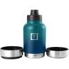 imageIRON FLASK Portable Dog Water Bottle ampamp Bowl  AllinOne Travel Accessories Pet Food ampamp Liquids for Car Hiking Camping  LeakProof Double Walled Insulated  32 oz 2 Dog Bowls  Midnight BlackDark Night