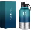 imageIRON FLASK Portable Dog Water Bottle ampamp Bowl  AllinOne Travel Accessories Pet Food ampamp Liquids for Car Hiking Camping  LeakProof Double Walled Insulated  32 oz 2 Dog Bowls  Midnight BlackDark Night
