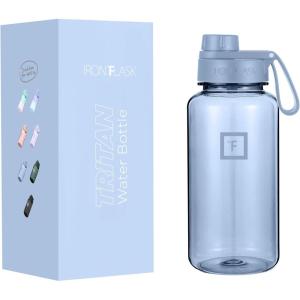 imageIRON FLASK Clear Tritan Trekker Water Bottle with Chug Lid  Leak Proof ampamp Lightweight for Gym Hiking Sports  Dishwasher Safe BPA Free Plastic  Bubble Gum 32 OzStormy Blue