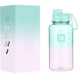 imageIRON FLASK Clear Tritan Trekker Water Bottle with Chug Lid  Leak Proof ampamp Lightweight for Gym Hiking Sports  Dishwasher Safe BPA Free Plastic  Bubble Gum 32 OzBubble Gum