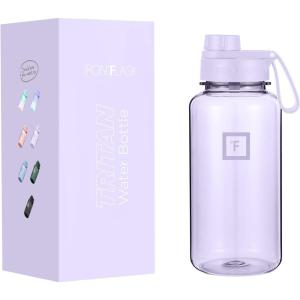 imageIRON FLASK Clear Tritan Trekker Water Bottle with Chug Lid  Leak Proof ampamp Lightweight for Gym Hiking Sports  Dishwasher Safe BPA Free Plastic  Bubble Gum 32 OzLight Lavender