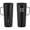 imageIRON FLASK Grip Coffee Mug  Leak Proof Vacuum Insulated Stainless Steel Bottle Double Walled Thermo Travel Hot Cold Water Metal Canteen  Timber 16 Oz  Classic BottomMidnight Black