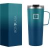 imageIRON FLASK Grip Coffee Mug  Leak Proof Vacuum Insulated Stainless Steel Bottle Double Walled Thermo Travel Hot Cold Water Metal Canteen  Timber 16 Oz  Classic BottomDark Night