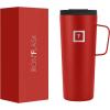 imageIRON FLASK Grip Coffee Mug  Leak Proof Vacuum Insulated Stainless Steel Bottle Double Walled Thermo Travel Hot Cold Water Metal Canteen  Timber 16 Oz  Classic BottomFire Red