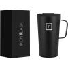 imageIRON FLASK Grip Coffee Mug  Leak Proof Vacuum Insulated Stainless Steel Bottle Double Walled Thermo Travel Hot Cold Water Metal Canteen  Timber 16 Oz  Classic BottomMidnight Black